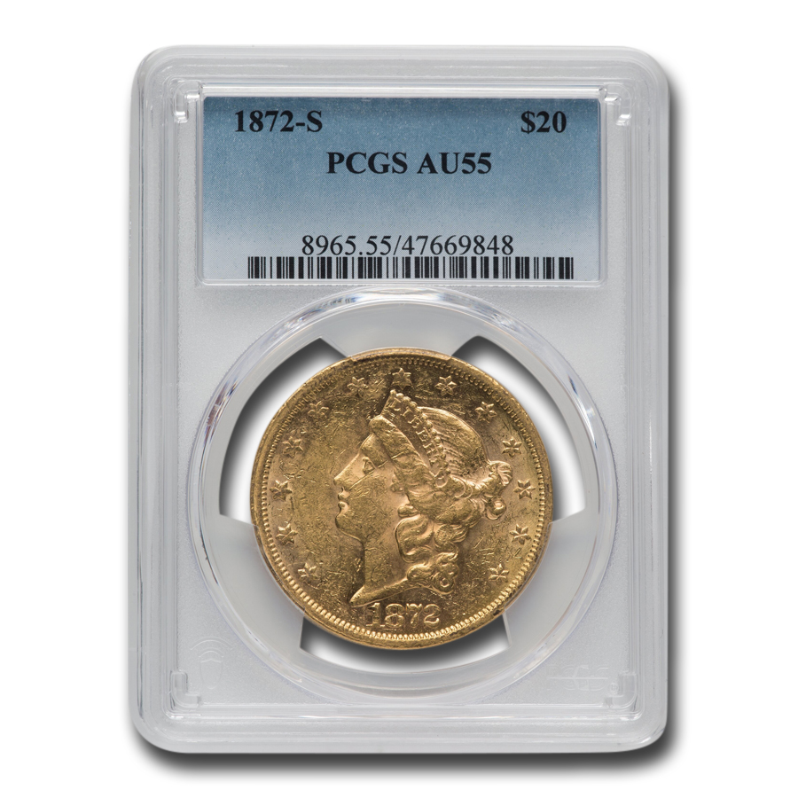 1872-S $20 Liberty Gold Double Eagle AU-55 PCGS | eBay